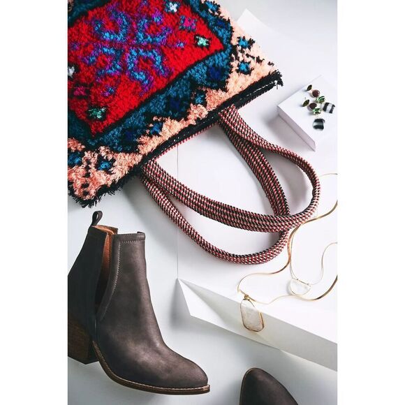 Anthropologie Soukie Modern Market Tote Bag Boho Woven Moroccan NEW - Picture 4 of 4